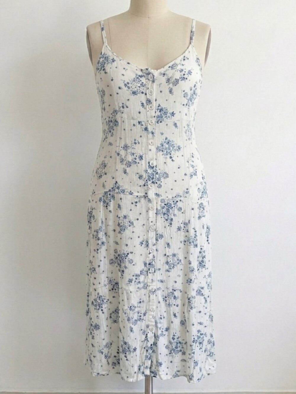 90's Style Floral Boho Midi Dress Hippie Cottagecore Grunge Duster